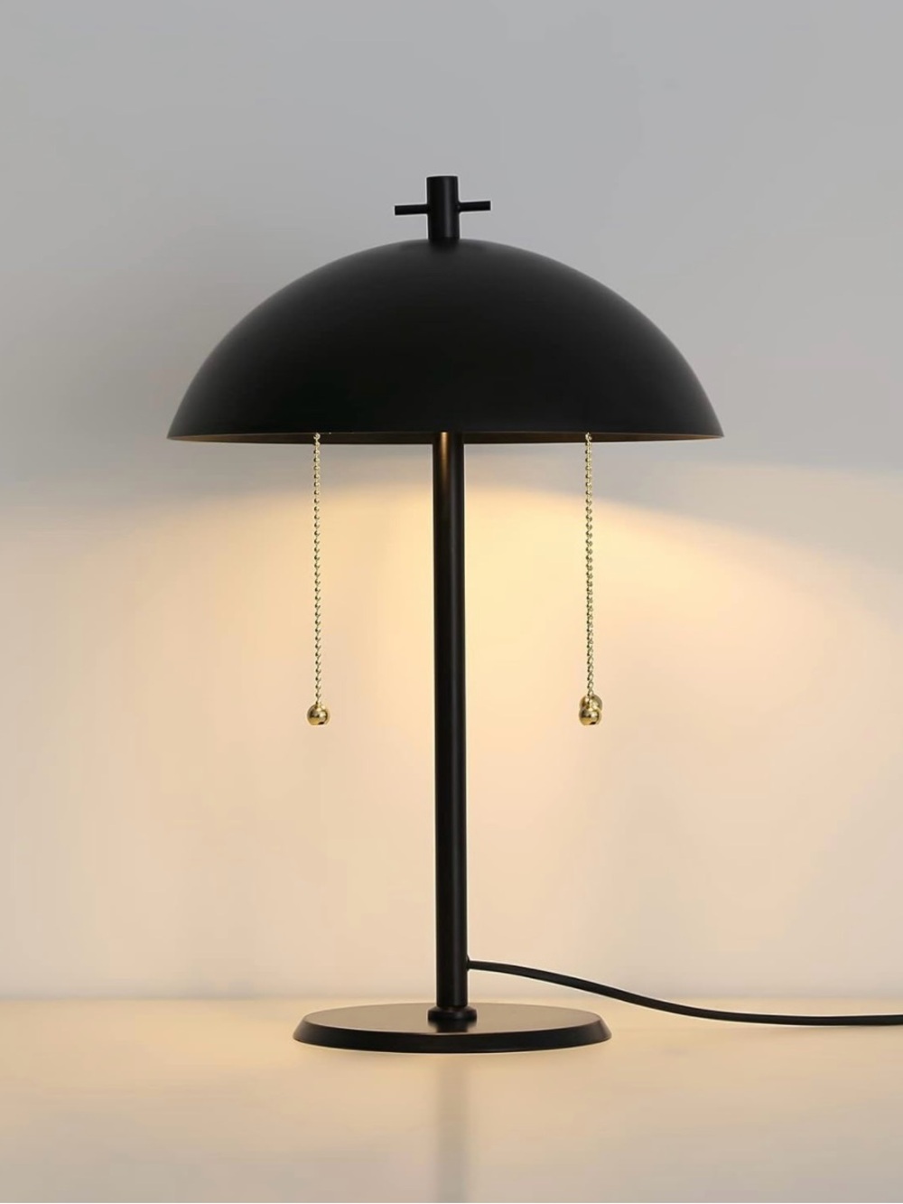 VisualWhite Mid Century Table Lamp, Modern Industrial Table Lamp Black Metal